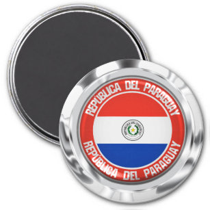Paraguay Round Emblem Magnet