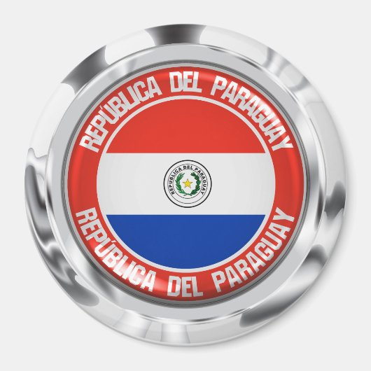 Paraguay Round Emblem Magnet (Vorne)