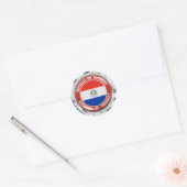 Paraguay Round Emblem Runder Aufkleber (Umschlag)