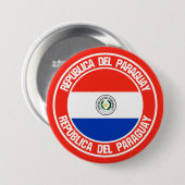 Paraguay-Runde-Emblem Button (Vorne & Hinten)