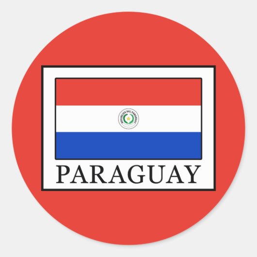 Paraguay Runder Aufkleber (Vorderseite)