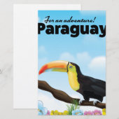 Paraguay Toucan Reiseplakat Briefpapier (Vorne/Hinten)