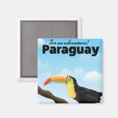 Paraguay Toucan Reiseplakat Magnet (Vorderseite/Rückseite)