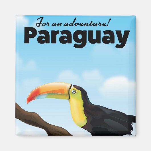 Paraguay Toucan Reiseplakat Magnet (Vorne)