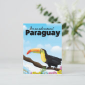Paraguay Toucan Reiseplakat Postkarte (Stehend Vorderseite)