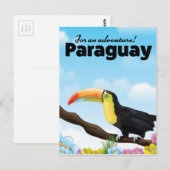 Paraguay Toucan Reiseplakat Postkarte (Vorne/Hinten)