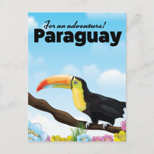 Paraguay Toucan Reiseplakat Postkarte
