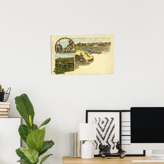 Paraguay, Vintag Poster (Heimbüro)