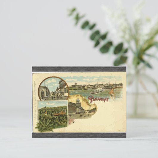 Paraguay, Vintag Postkarte (Stehend Vorderseite)