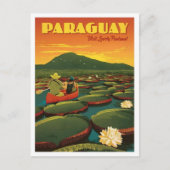 Paraguay Vintage Reise  Postkarte (Vorderseite)