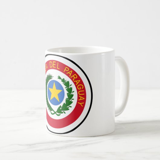 Paraguay-Wappen Kaffeetasse (VorderseiteRechts)