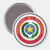 Paraguay-Wappen Magnet (Vorderseite/Rückseite)