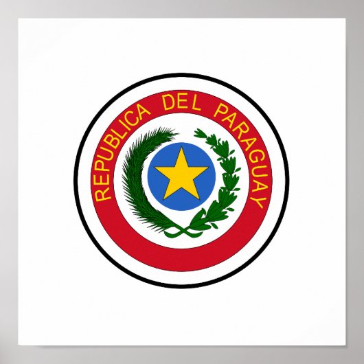Paraguay-Wappen Poster (Vorne)
