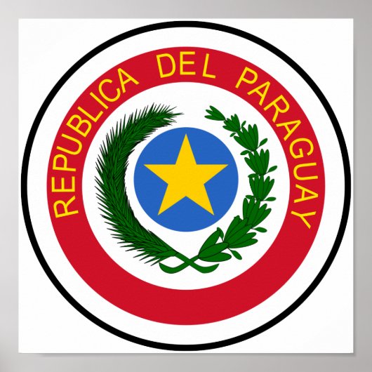 Paraguay-Wappen Poster (Vorne)