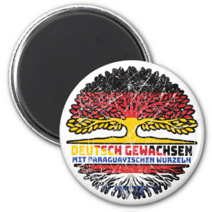 Paraguayisch Deutsch Deutschland Baum Magnet