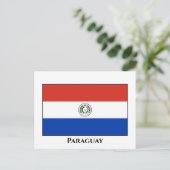 Paraguayische Flagge Postkarte (Stehend Vorderseite)