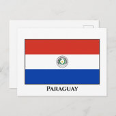 Paraguayische Flagge Postkarte (Vorne/Hinten)