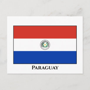 Paraguayische Flagge Postkarte