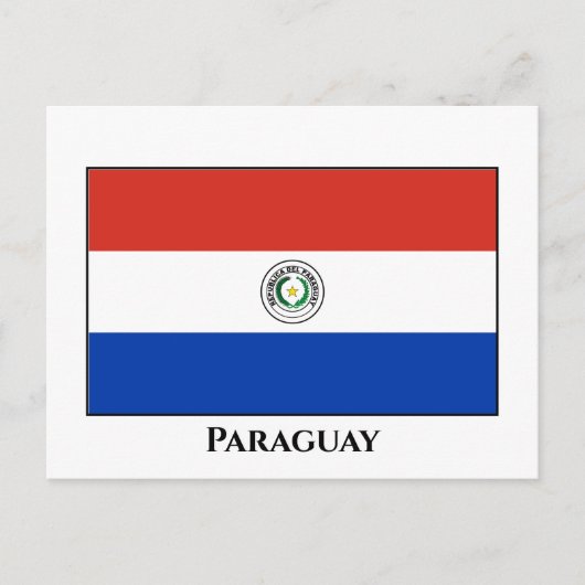 Paraguayische Flagge Postkarte (Vorderseite)