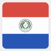 Paraguayische Flagge Quadratischer Aufkleber (Vorderseite)