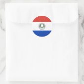 Paraguayische Flagge Runder Aufkleber (Tasche)