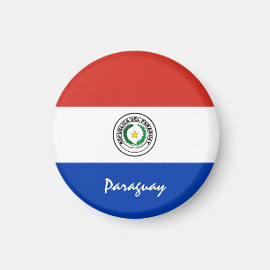 Paraguayische Flagge & Südamerika - Reise-/Sportfa Magnet