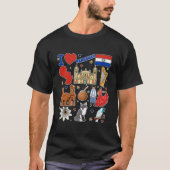 Paraguayische handgezeichnete Symbole Paraguay Kar T-Shirt (Vorderseite)