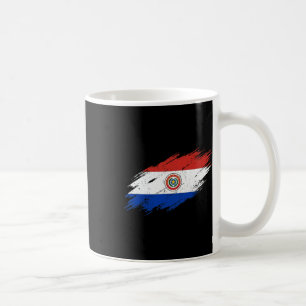 Paraguayischer Fußballfan zerfetzte Flagge Nationa Kaffeetasse