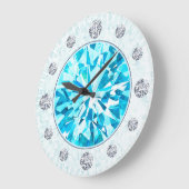 Paraiba Tourmaline Große Wanduhr (Winkel)
