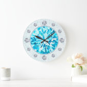 Paraiba Tourmaline Große Wanduhr (Zuhause)