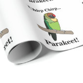 Parakeet Bird Lovers Geschenkpapier (Rolleneckpunkt)