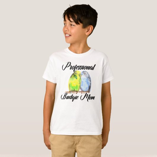 Parakeet Budgie Mama Budgie Watercolor T-Shirt (Vorne ganz)