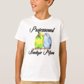 Parakeet Budgie Mama Budgie Watercolor T-Shirt (Vorderseite)