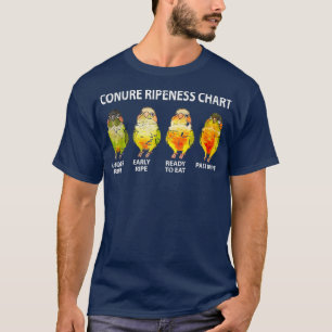 Parakeet Conure Ripeness Bird Chart Gift (2) T-Shirt