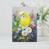 Parakeet Danke Note Card (Stehend Vorderseite)
