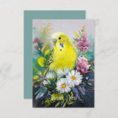 Parakeet Danke Note Card (Vorne/Hinten)