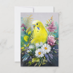 Parakeet Danke Note Card