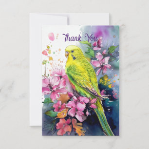 Parakeet Danke Note Card