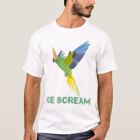 Parakeet "Ice scream" T-Shirt (Vorderseite)