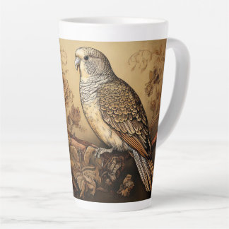 Parakeet in Sepia Tones Milchtasse