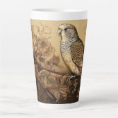 Parakeet in Sepia Tones Milchtasse (Vorderseite)