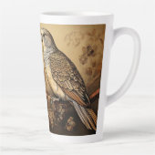 Parakeet in Sepia Tones Milchtasse (Rechts)