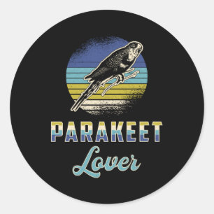 Parakeet Lover Bird Birds Budgerigar Pet Budgie Runder Aufkleber