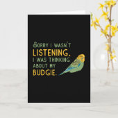 Parakeet Lover über meine Budgie Budgerigar Budgie Karte (Gelbe Blume)