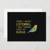 Parakeet Lover über meine Budgie Budgerigar Budgie Postkarte (Vorne/Hinten)