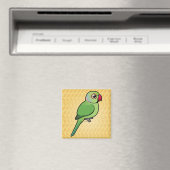 Parakeet mit Rose Magnet (In Situ (Geschirrspüler))
