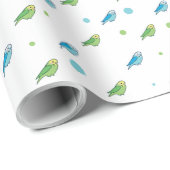 Parakeet polka dot wrapping paper geschenkpapier (Rolleneckpunkt)