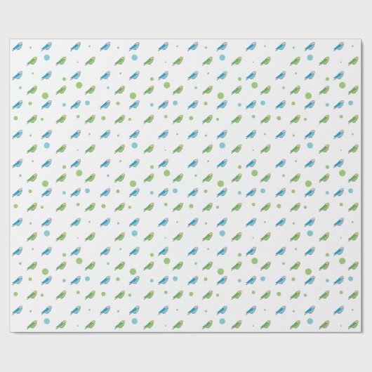 Parakeet polka dot wrapping paper geschenkpapier (Flach)