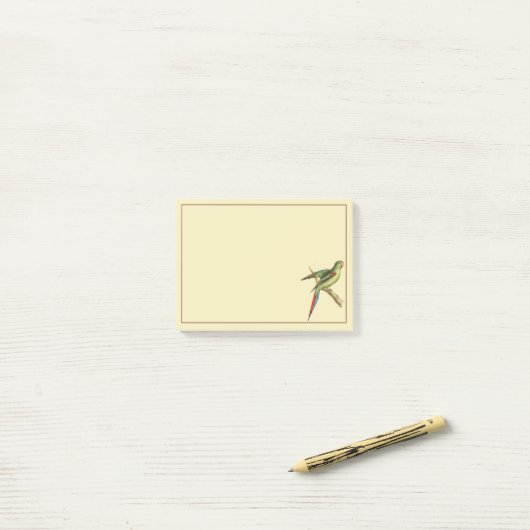 Parakeet Post-it Klebezettel (Auf Schreibtisch)