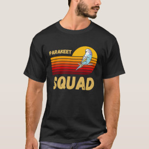 Parakeet Squad Farbige Federn Retro Vintag T-Shirt